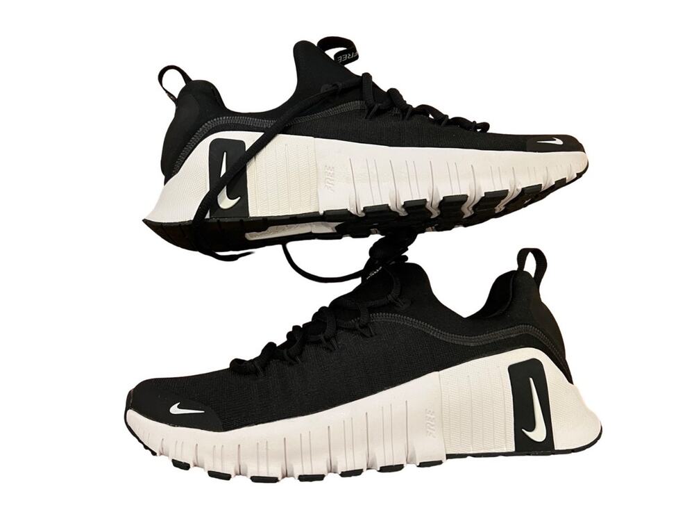 Nike Free Metcon 6 Men's Size 10 Training Shoes Black White FJ7126-001
